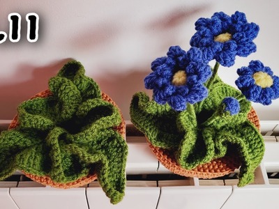 How to crochet a leaf ????Cineraria leaves tutorial