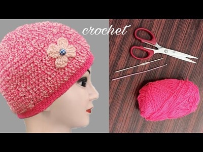 How to Crochet hat beanie for women.crochet hats tutorial easy to make.