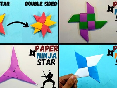 How To Make 4 Easy Paper Ninja Star (Shuriken) | Paper Craft |How To Make Naruto Ninja Star Tutorial