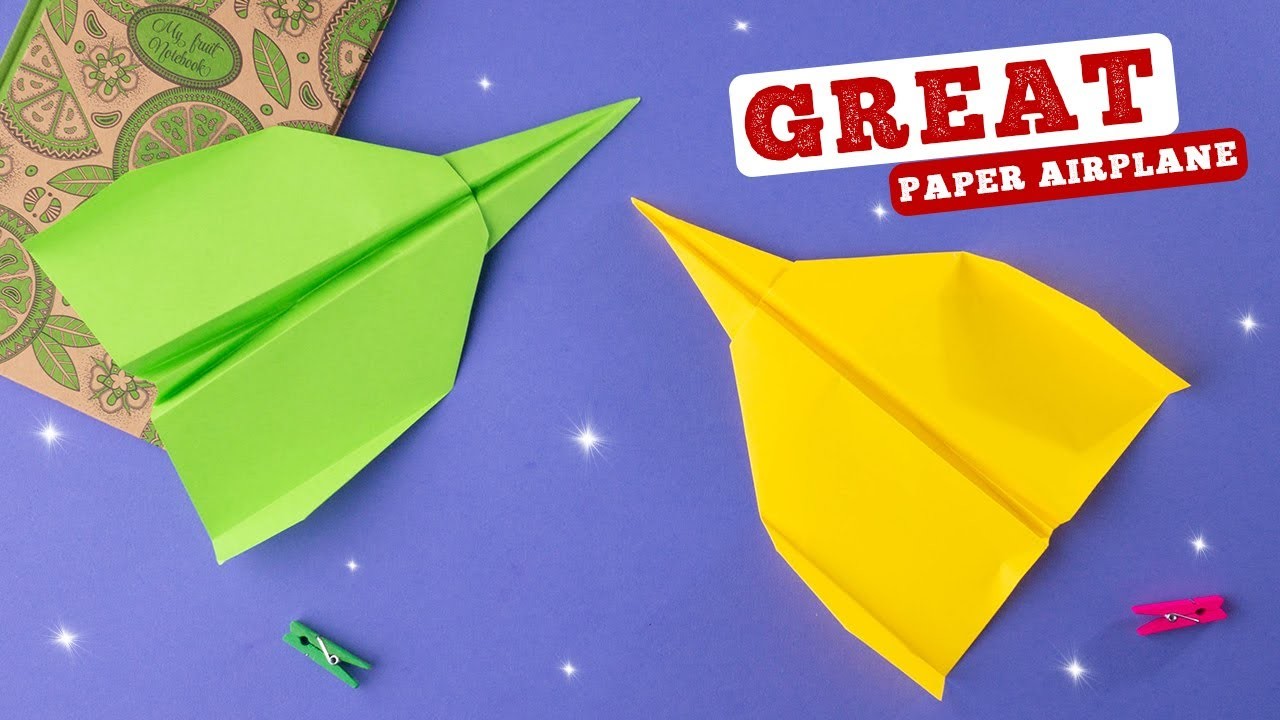 How to make a paper toy airplane [Origami great]