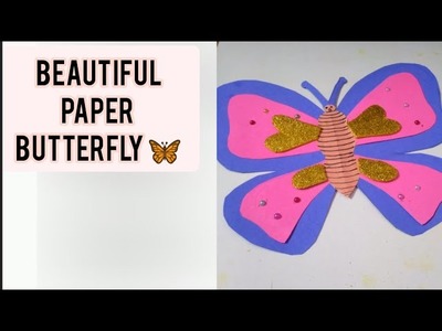 How to make beautiful paper butterfly ???? full tutorial ❤️ colour paper butterfly #craft #papercraft