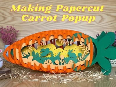 How To Make Carrot Papercut Pop up