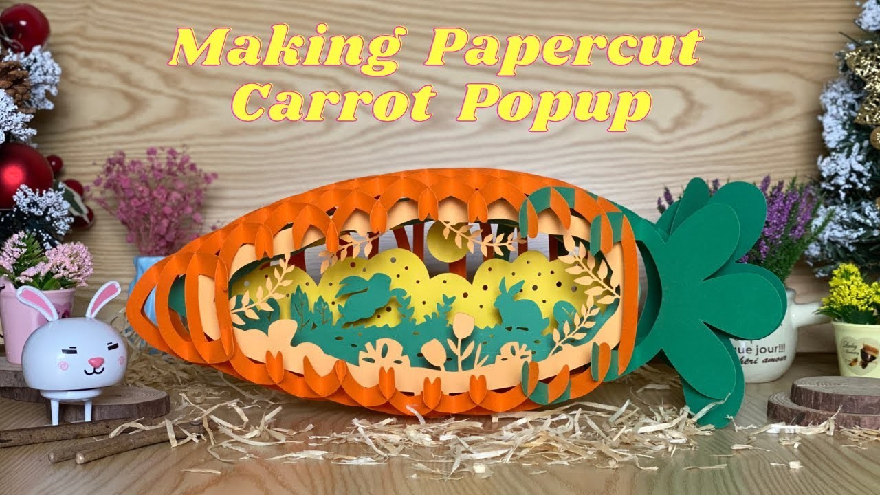 How To Make Carrot Papercut Pop up