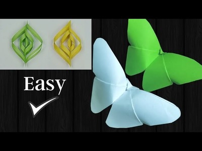 How to make easy diy paper wall craft and easy origami paper butterfly