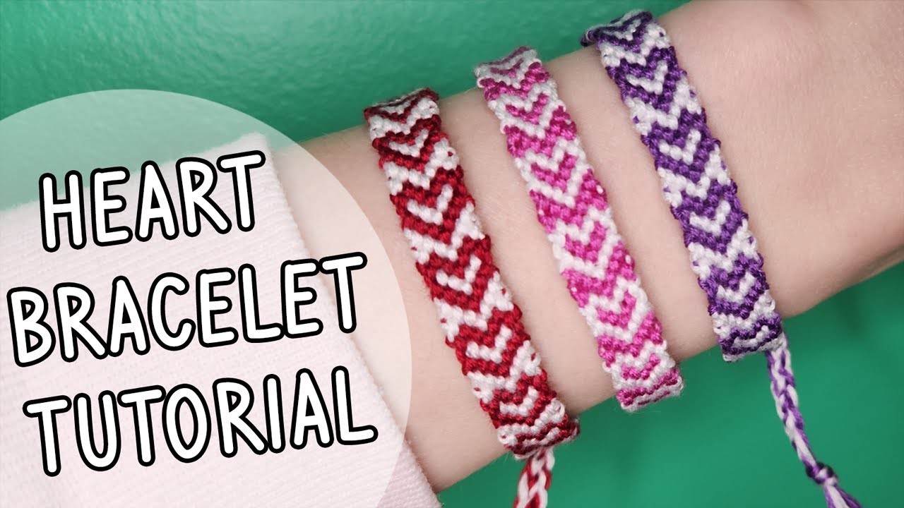 How to Make Heart Pattern Friendship Bracelet Tutorial | DIY Craft Tutorial