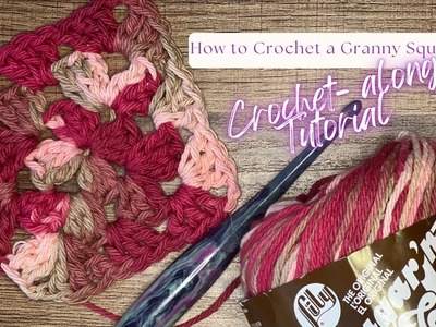 LEARN TO CROCHET - Casual Granny Square Tutorial over coffee - Beginner stitch step by step lesson
