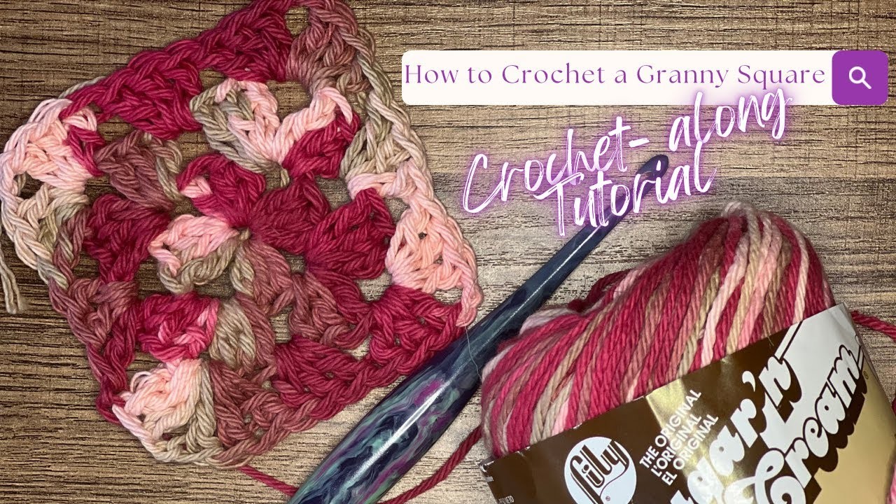 LEARN TO CROCHET - Casual Granny Square Tutorial over coffee - Beginner stitch step by step lesson