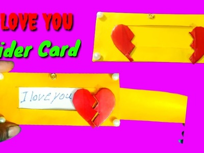 Love you Slider card tutorial Heart ||Valentine Day Mein pocket gift