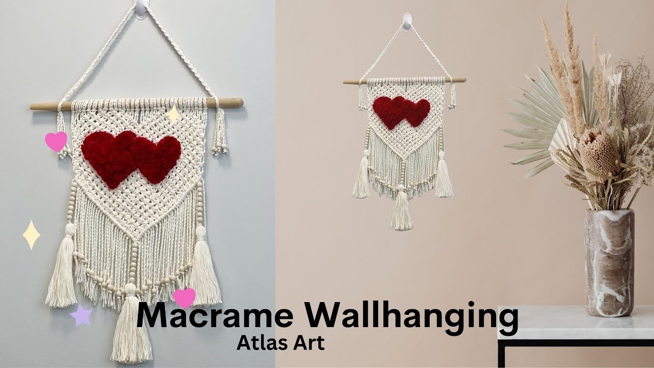 Making Beautiful Heart Macrame Wall Hanging  | Valentine gift idea| Craft and Diy | Handcraft |