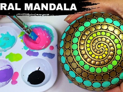 Mandala Art Dot Painting ???????????????????????? Painted Rock | How to Paint Mandala for Beginners Tutorial #mandala