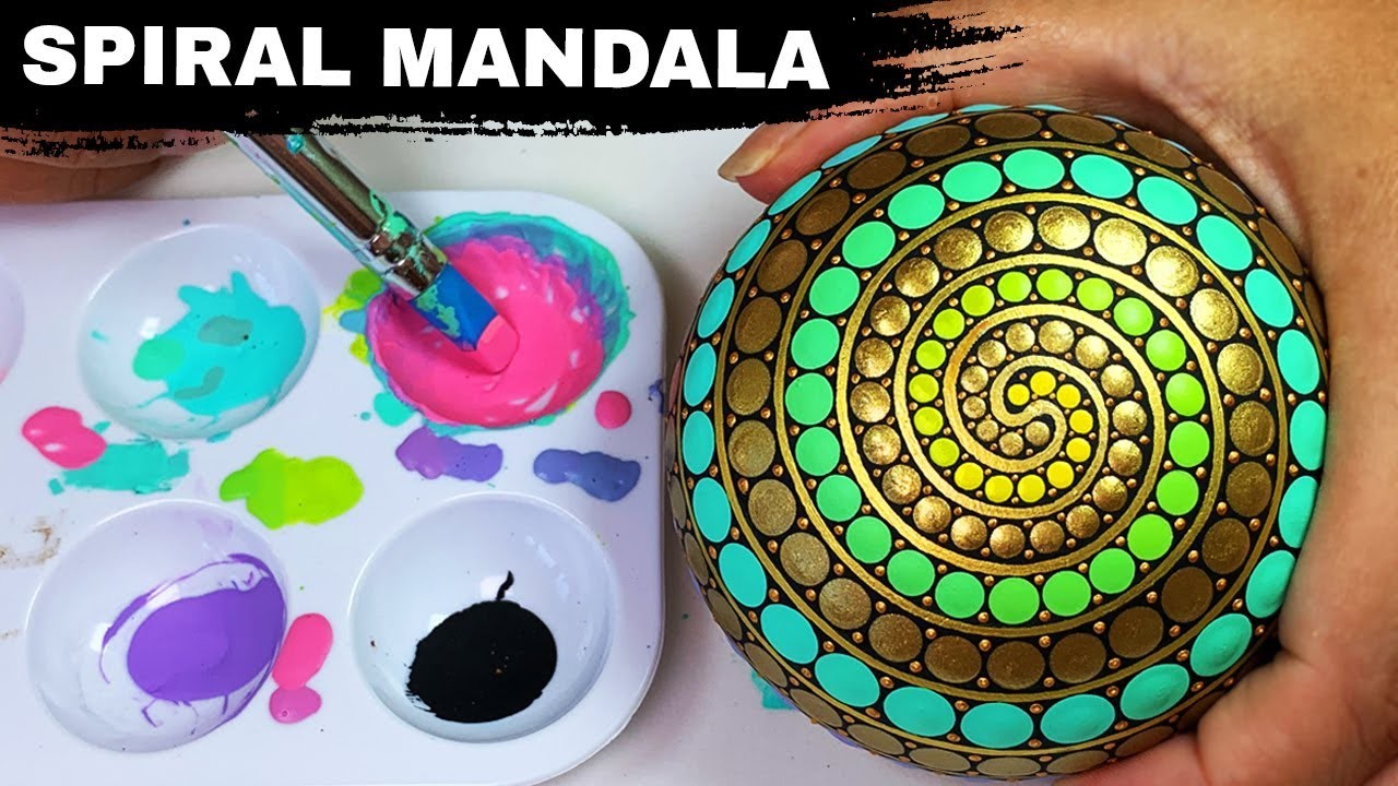 Mandala Art Dot Painting ???????????????????????? Painted Rock | How to Paint Mandala for Beginners Tutorial #mandala