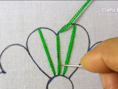Most unique flower hand embroidery design with super gorgeous flower embroidery easy sewing tutorial