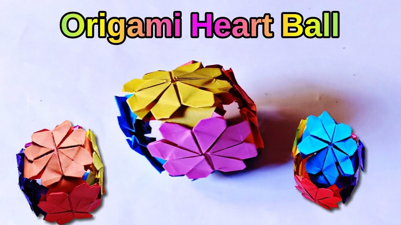 Origami Heart Ball|home decor craft idea|Rose Creation