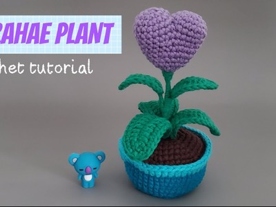 Purple You Borahae Crochet Plant Tutorial