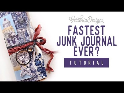 Quick & Easy Junk Journal Tutorial for Beginners | Gothic Journal Crafting Printables Kit