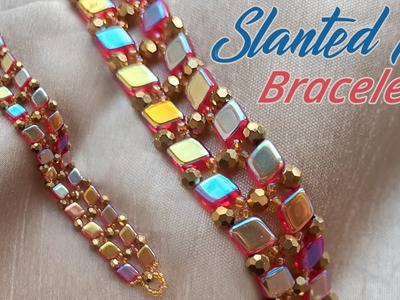 Slanted Tile Beaded Bracelet Tutorial | Bead Spider Live Jewelry Tutorial