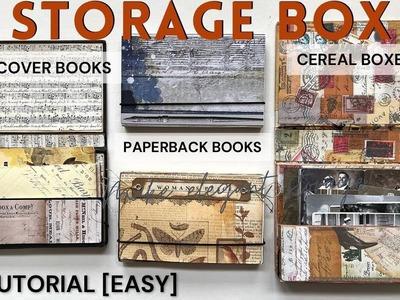 Storage Box Tutorial | Reuse Books, Cereal Boxes & More! [Easy DIY]