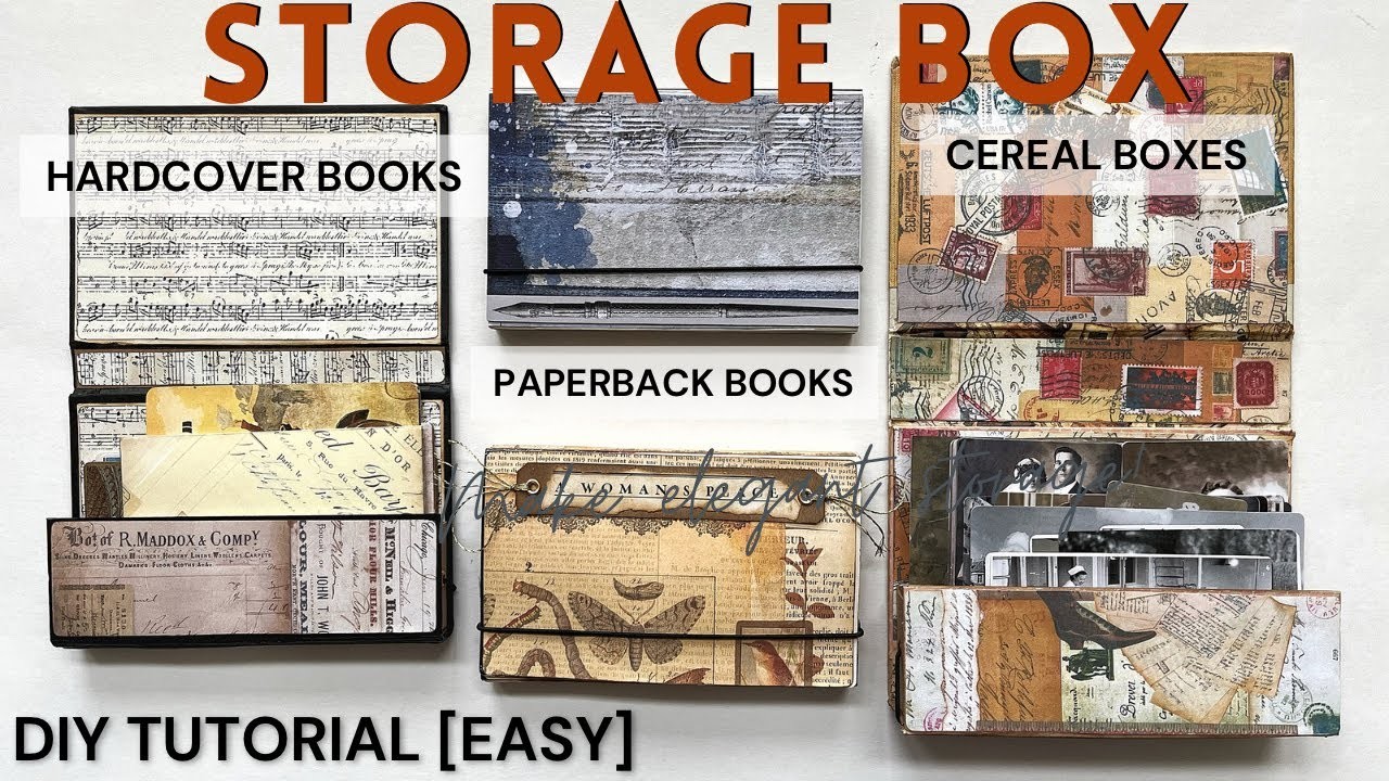 Storage Box Tutorial | Reuse Books, Cereal Boxes & More! [Easy DIY]