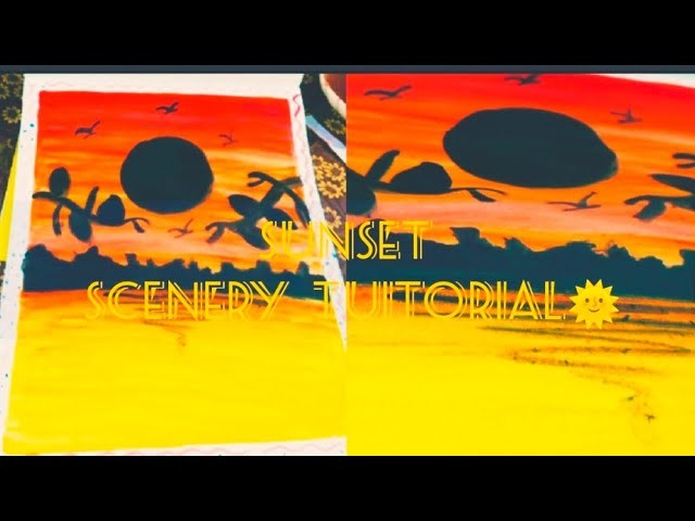 Sun_Set_Scenery???? | Tutorial | painting for beginners|@aishwarya_the_creative_sta3675