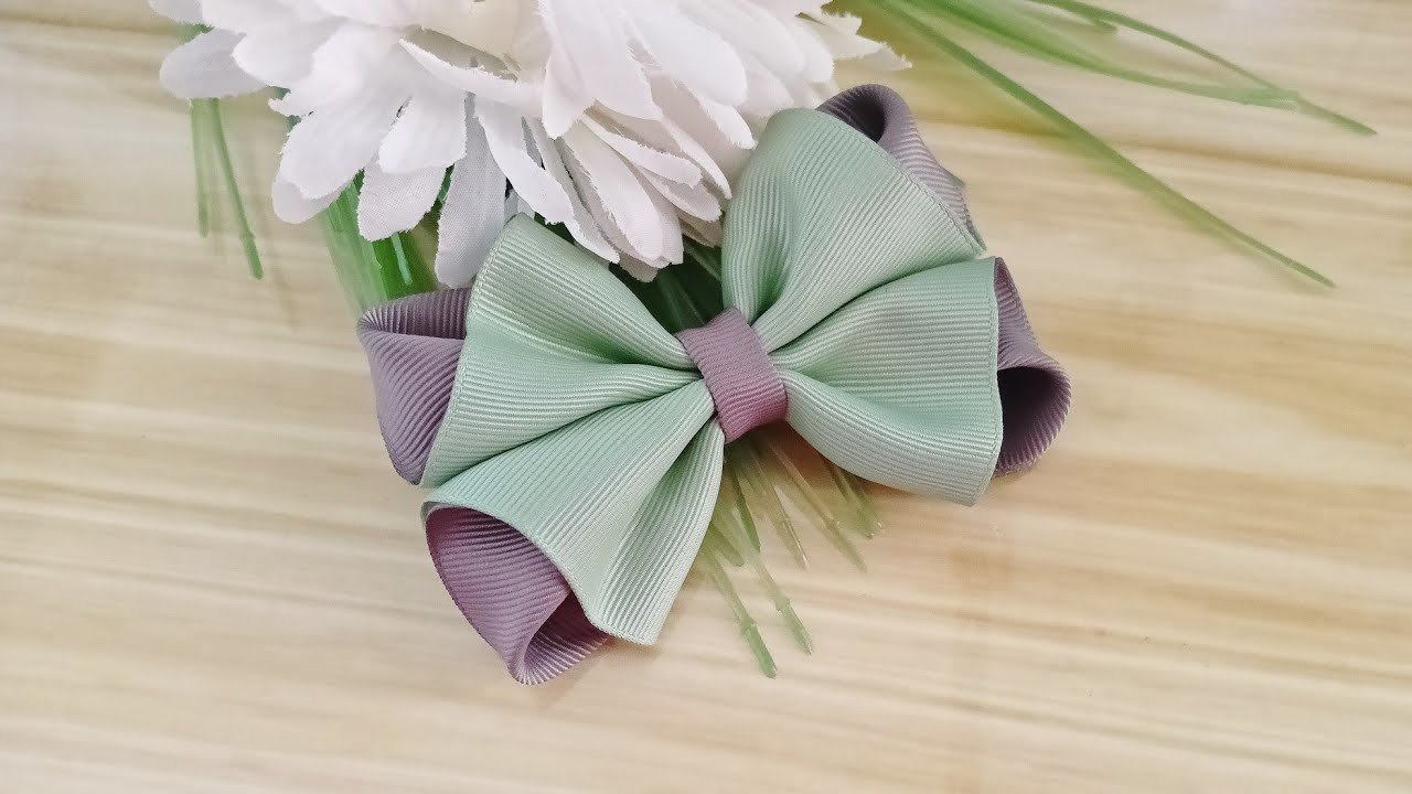 ????TUTORIAL STEP BY STEP MAKING PRETTY RIBBON BOW ???? DIY RIBBON BOW ???? RIBBON WORK????