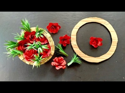 Unique wall hanging craft.paper flower wall hanging for room decoration.diy wall hanging.paper craft