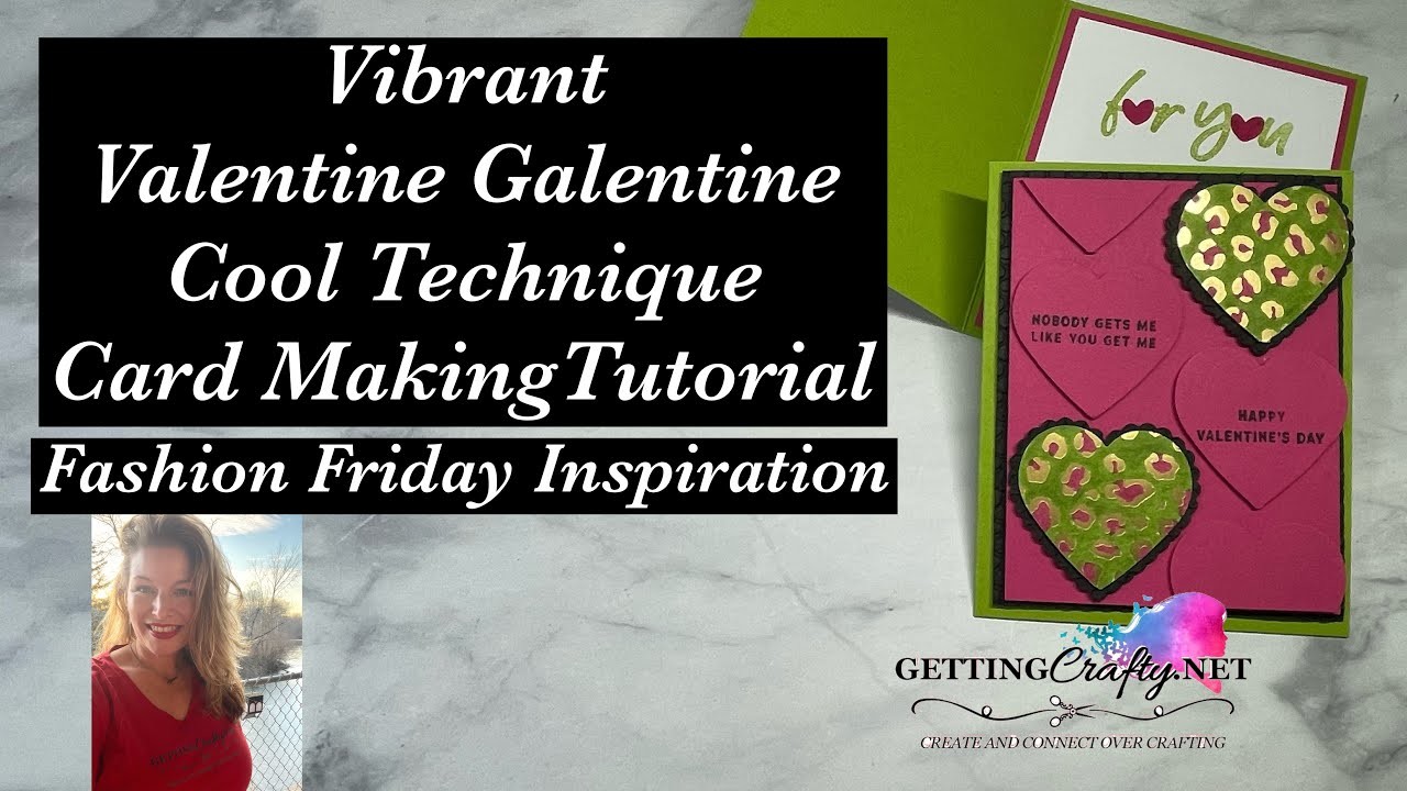 Vibrant Valentine or Galentine StampinUp Cool Technique Tutorial