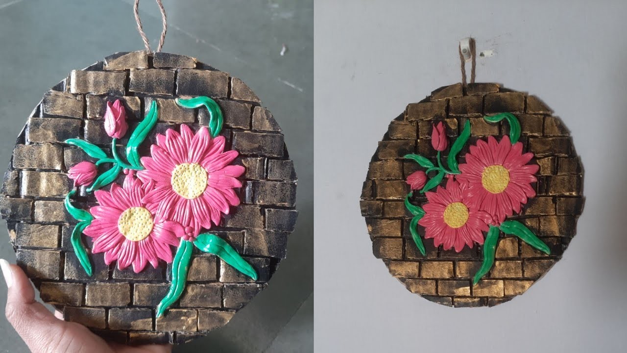 Wall decor clay craft #diy #sakshicraftstudio #handmade #craft #clay