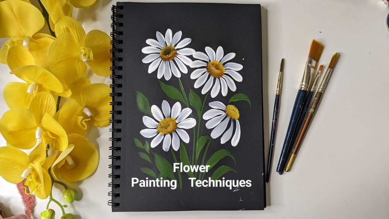 1st live session|| live session painting||Flower Painting tutorial|| step by step techniques