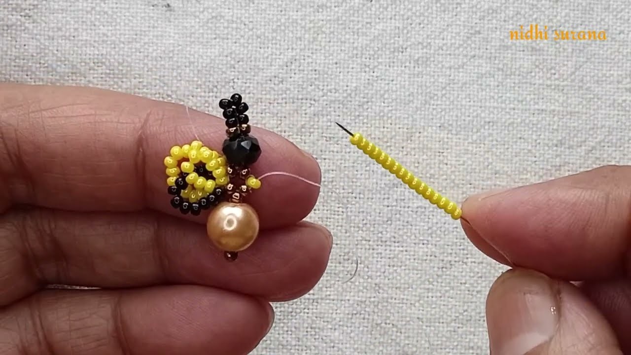 3D Bee Charm.Honey Honey. Beaded Earrings.Pendant.Jewelry making Tutorial diy