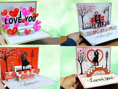 4 Beautiful Birthday Greeting Card Idea | DIY Birthday POP-UP card |DIY GREETING cards for birthday