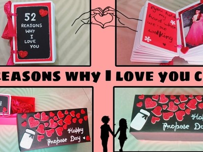 52 reasons why I love you card | mini scrapbook tutorial | propose day craft ideas #diy #proposeday