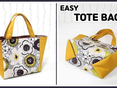 A Simple Tote Bag that even beginners can easily make. sewing tutorial [Tendersmile Handmade]