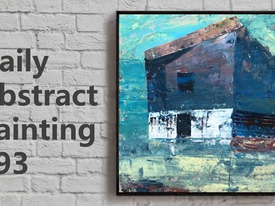 Abstract Painting Demo |  House | Painting Tutorial | Daily Painting 493