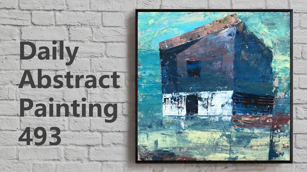 Abstract Painting Demo |  House | Painting Tutorial | Daily Painting 493