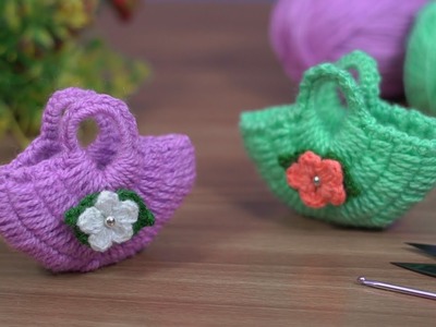 ✨Amazing✨crochet mini purse.Tunisian knitting.Amazing tığ işi mini çanta.Sarita's creation