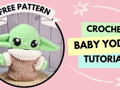 Baby Yoda FREE Pattern Tutorial, Crochet Amigurumi with Fluffy Yarn, DIY Grogu | Amigurumi Forge