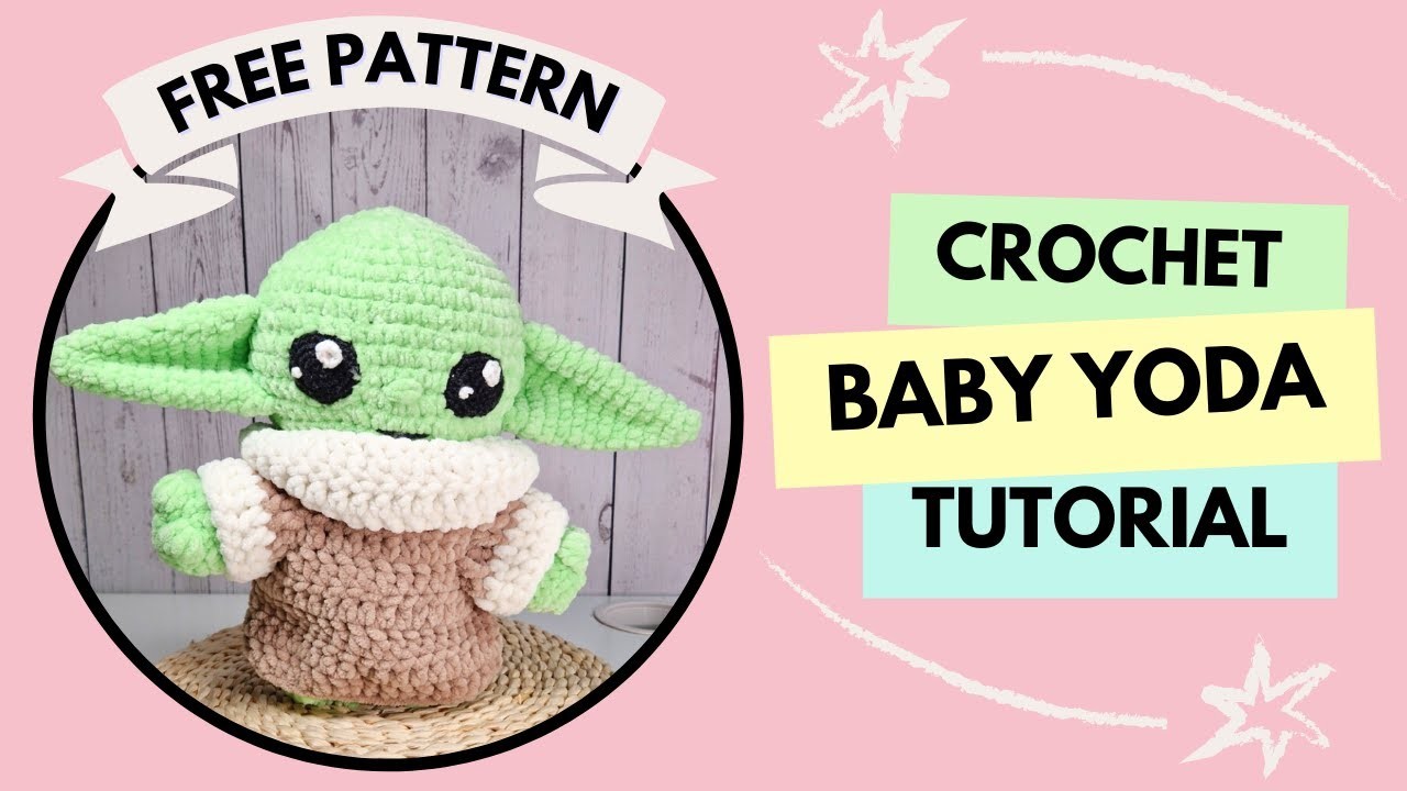 Baby Yoda FREE Pattern Tutorial, Crochet Amigurumi with Fluffy Yarn, DIY Grogu | Amigurumi Forge