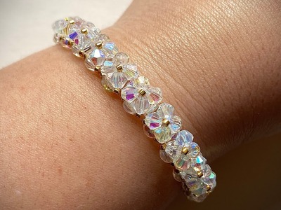 Beaded Sparkle bracelet Tutorial. Perlenarmband selber machen. making Jewelry DIY