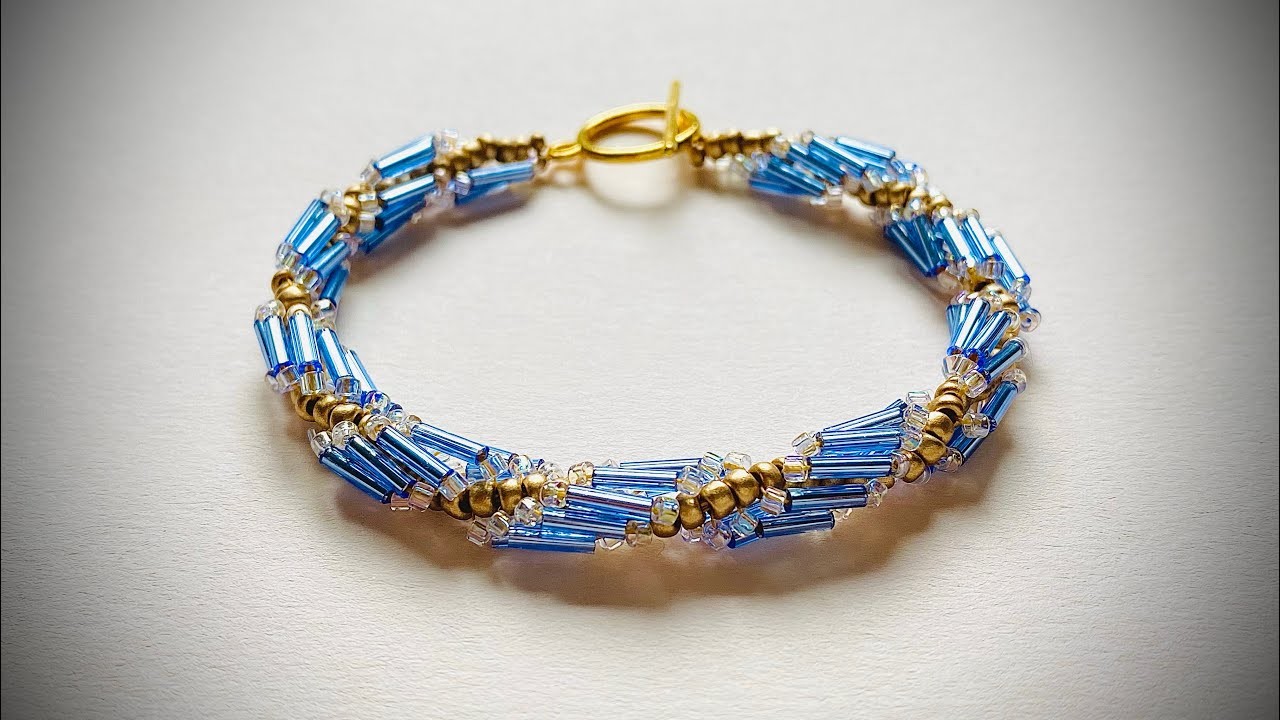 Beading spiral rope bracelet Tutorial. making Jewelry DIY