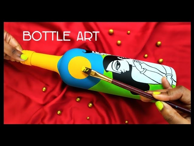 Beautiful Painting on Glass Bottle for Home Decor | DIY Bottle Art Tutorial @ColourWingsbySurabhi