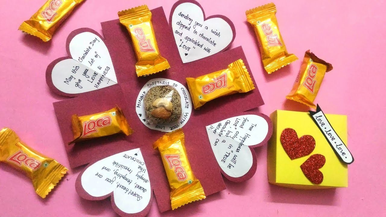 Chocolate Explosion Box Full Tutorial | DIY Gift Idea for Valentine's Day. Birthday@DIYwithMinnie