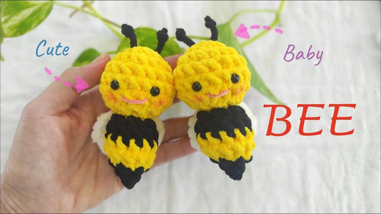 Crochet bee????????????tutorial for beginners friendly #crochet #handmade #diy #amigurumi #bee