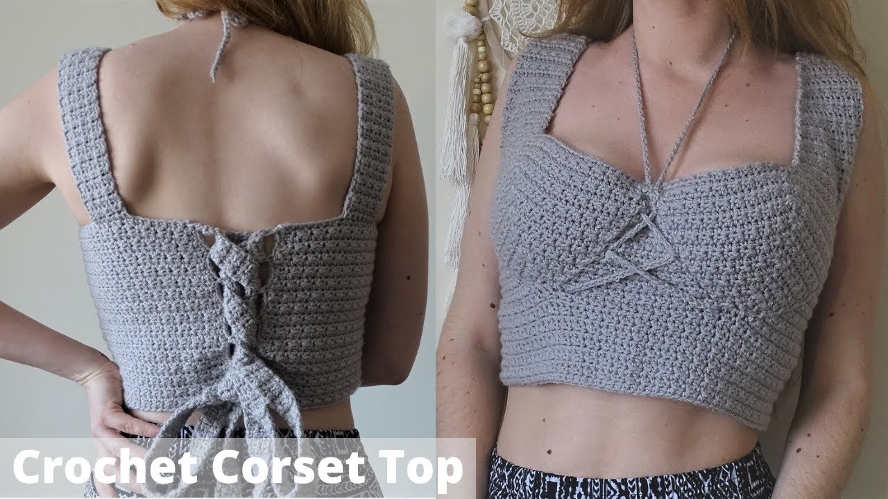 Crochet Corset Bustier Crop Top DIY