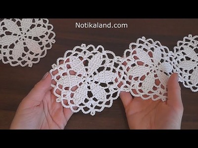 Crochet Lace Flower Pattern  How to join motifs