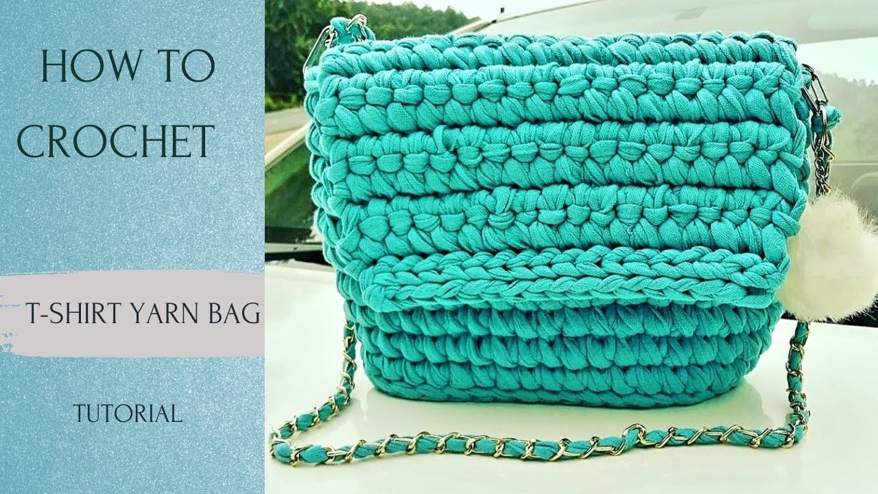 Crochet t-shirt yarn handbag ???? tutorial. .