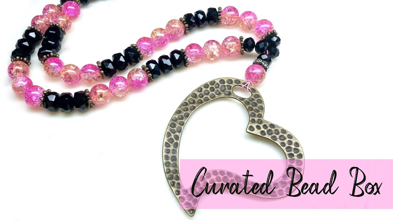Curated Bead Box Unboxing February 2023 and Color Blocking Necklace DIY Tutorial! ????????????????????
