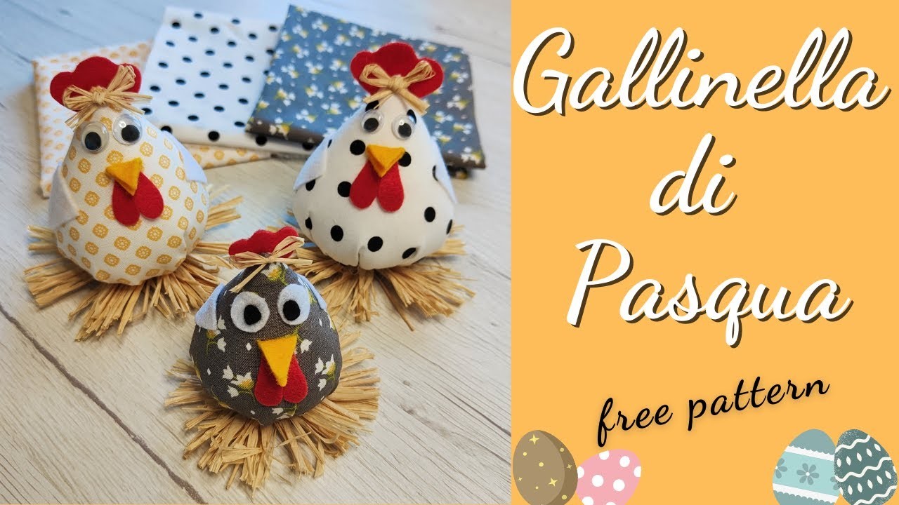 Decorazioni di Pasqua Gallinella fai da te - Little Easter Hen DIY - Tutorial con cartamodello