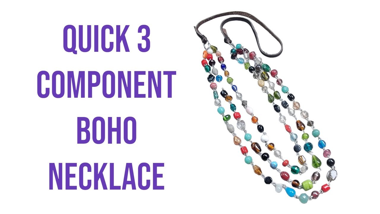 DIY 10 minute multi-strand Boho Inspired Necklace Tutorial - Quick & Easy