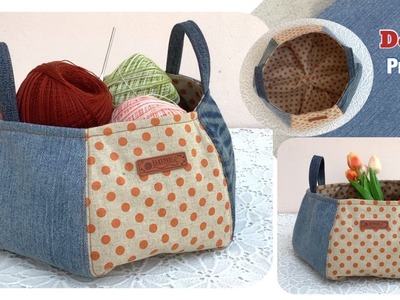 Diy a denim storage basket tutorial , sewing diy a fabric basket patterns , pumpkin basket tutorial