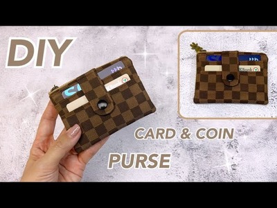 Diy Coin Purse And Card Holder Sewing Tutorial | How to Make Cute Card & Coin Purse | Mini Wallet |